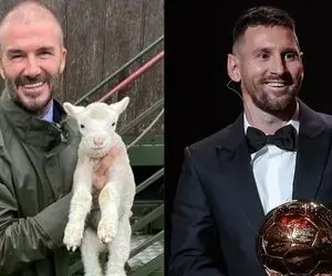 (عکس) شوخی عجیب بکام با مسی!