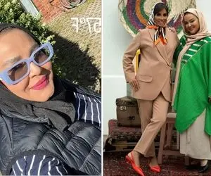 "بهاره رهنما" با دو کیلو آرایش چسبید به درخت غول پیکر؛ خانوم شعر گفت گوجه ای!