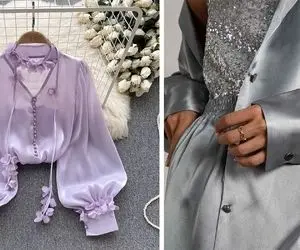 ایده استایل شومیز مجلسی نقره‌ای؛ کفش، اکسسوری، آرایش و مدل مو مناسبش