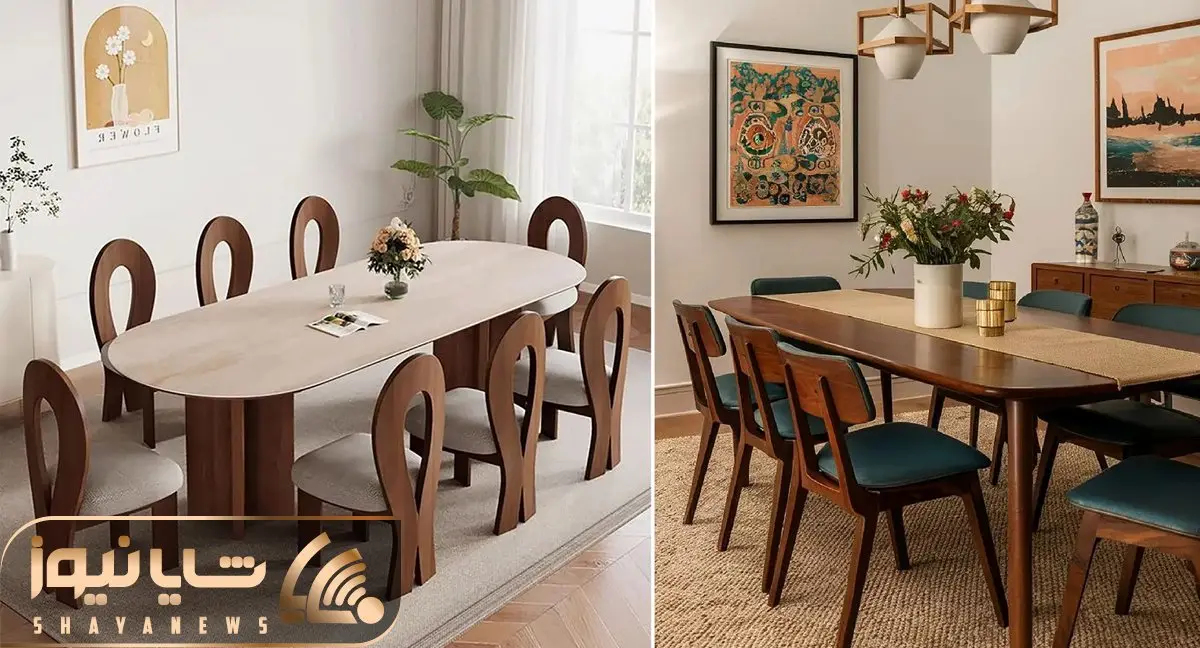 مدل به مدل میز چوبی ناهارخوری ساده و منبت کاری شده؛ یه جور خونه رو صمیمی میکنه حظ کنی