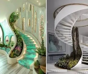 معماری خلاقانه؛ اگه خونه دوبلکس داری باید پله شو اینطوری بذاری تا اعیونی بشه