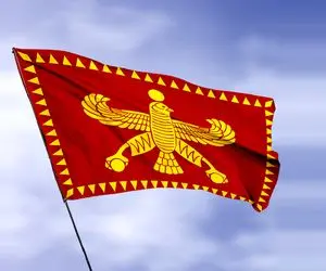 پرچم ایران‌ وقتی که کوروش شاهنشاه بود؛ از شهباز تا فرّه ایزدی بر قلب درفش ایران‌زمین