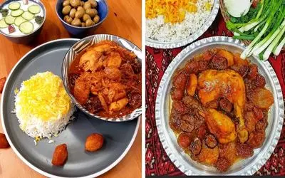 طرز تهیه خورش آلو مسما / یه مرغ آلوی اصیل گیلانی که مزش حرف نداره