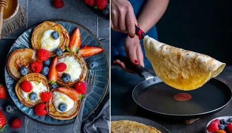 طرز تهیه پنکیک فرانسوی؛ اینجوری درست کنی موقع خوردنش انگار تو کافه وسط پاریس نشستی