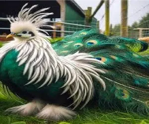 کارخانه حیوانات / خروس میلیاردی زینتی محصول تزریق ژن طاووس به یک پرنده معمولی