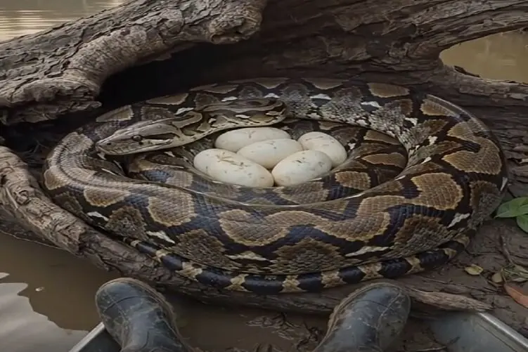 ثبت لحظه ی نادر به دنیا اومدن بچه مارها از تخمشان