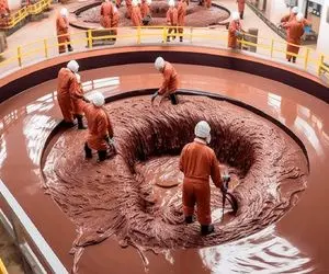 کارخانه شکلات سازی / شگفتی در هر لقمه، ماشین‌هایی که شکلات می‌سازند! 