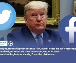 بسته شدن حساب های ترامپ در فیسبوک و اینستاگرام