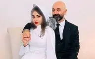 (ویدئو و عکس) استایل کت و شلوار و کرواتی مهدی کوشکی و همسر چهارمش در اکران لختگی 