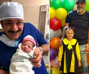 تصاویر دیدنی از  مهران غفوریان و دخترش در اول مهر