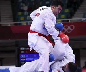 مدال طلای عجیب سجاد گنج زاده در المپیک با ضربه وحشتناک ورزشکار عربستانی