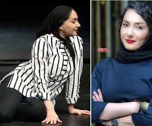 ژست و لباس ناجور "هانیه توسلی" با این اندام توپُر؛ تئاتر سانسورچی نداره؟