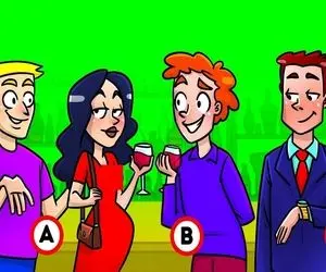 هوش تصویری؛ اگه فکر میکنی تیز هوش عالمی بگو کدوم از این آقایون جنتلمن همسر این خانومه؟