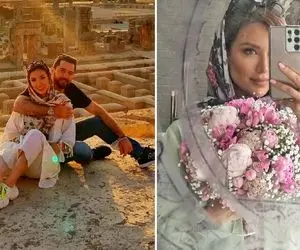 مینا زنِ بهرام رادان با لباس تو خونه ناناش چه جیرانی شده واسه آقاش؛ از جوگولستان اومده!