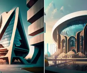 شبیه سازی هوش مصنوعی از آینده خانه ها و ساختمان ها؛ ساختن اینا کار آدم فضایی نیست ؟!