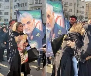 نحوه برخورد سردار سلیمانی با زن کم‌ حجاب معترض