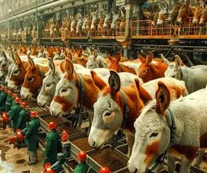  فرآوری الاغ؛ اسرار پنهان پردازش گوشت الاغ در کارخانه مدرن برای سود کلان