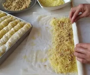 طعام خوش پخت نوروزی؛ باقلوا واسه عید محشر ترازو هم نمیخواد پیمونه داشته باشی حله