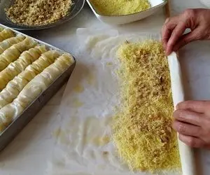 طعام خوش پخت نوروزی؛ باقلوا واسه عید محشر ترازو هم نمیخواد پیمونه داشته باشی حله