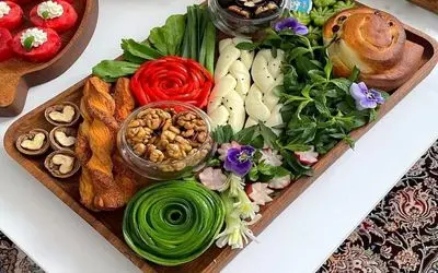 میوه آرایی / آموزش گل رز با گوجه فرنگی