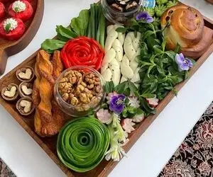 میوه آرایی / آموزش گل رز با گوجه فرنگی