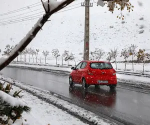 بارش برف پاییزی در ارتفاعات شمال استان تهران