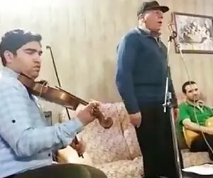 آواز ماندگار؛ اصغر رهنانی تو جمع خانوادگی و با نوای ویولن امشب شده ام مست گلپا خوند
