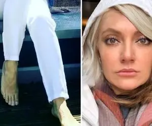 عکس های مهناز افشار با پای برهنه و لباس سفید!