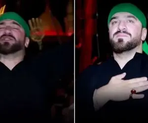 مداحی سوزناک؛ تو دسته چه هق هق نوای عزای کربلا رو ترکی میخونه فقط زجه هیئتو