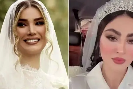 سکانس هنرمندانه؛ رنگ مالیدن دوتا تازه عروس مریم مومن و متین به هم چون رقیب شدن