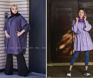 رنگ سالُ چجوری بپوشیم؛ مانتوی بنفشُ با شلوار چه رنگی ست کنیم؟
