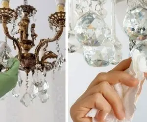 ترفندهای ساده و سریع برای تمیز کردن لوستر / بشمار سه لوسترای خونه رو برق بنداز