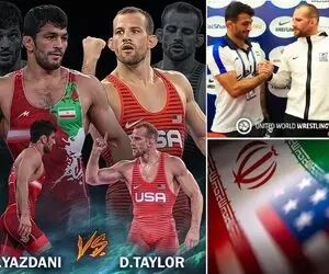 ساعت دقیق کشتی فینال حسن یزدانی و دیوید تیلور یکشنبه 26 شهریور