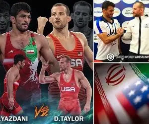 ساعت دقیق کشتی فینال حسن یزدانی و دیوید تیلور یکشنبه 26 شهریور