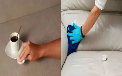 چای و قهوه ریخت روی مبل؟ / این ترفندای  معجزه‌ آسا لکه را در ۵ دقیقه محو می‌ کند