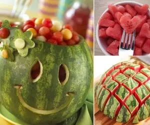 (ویدئو) تزئین های آسون هندوانه برای شب یلدا؛ برش هایی زیبا و خلاقانه