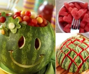 (ویدئو) تزئین های آسون هندوانه برای شب یلدا؛ برش هایی زیبا و خلاقانه