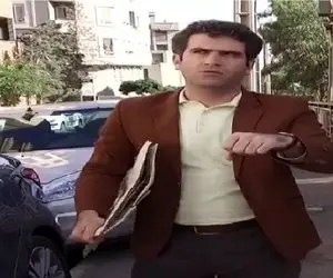 سکانس خندان؛ هوتن شکیبا یجور سوار ماشین چسبیده به تیر میشه مستربین واج میمونه