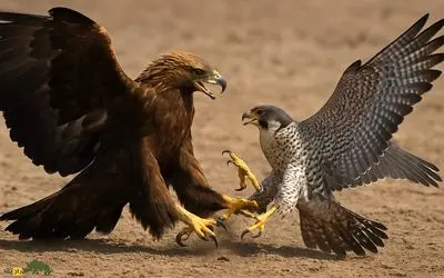 جنگ حیات وحش/شاهین تیز و بز به سراغ مار میره و در عرض دو دقیقه لولش میکنه