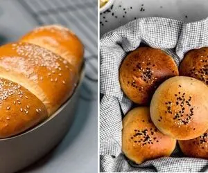 طرز تهیه نون شیرمال خونگی با بافت لطیف و پنبه ای / دستور پخت ساده + تمام نکات