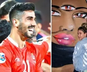 بازیکن پرسپولیسی در لباس دامادی با زن کانادایی 