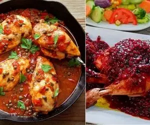 خورشت مرغ با سس زرشک یه غذای هیجان انگیز/ واسه کسانی که از غذای تکراری خسته شدن