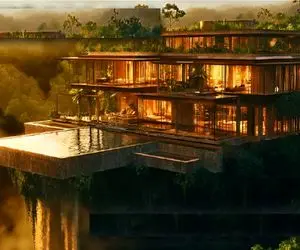 معماری خلاقانه؛ وسط جنگل آمازون ویلا اعیونی ساخته برای جمع خردمندا میلیاردی می ارزه