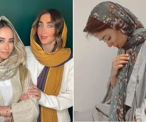 جلوه گری الناز حبیبی کنار رفیق خوش آرایشش؛ بَه بَه به این جذابیت نه حرف داری نه حریف!