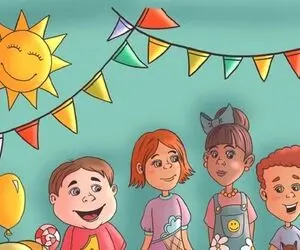 بازی فکری؛ باهوشا صف بکشن جلو و تو پایکوبی بچه ها شونه، بستنی و خط کش رو پیدا کنن