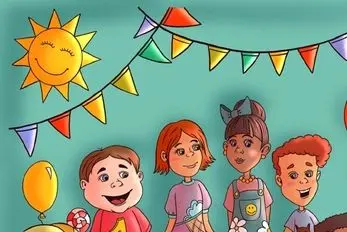 بازی فکری؛ باهوشا صف بکشن جلو و تو پایکوبی بچه ها شونه، بستنی و خط کش رو پیدا کنن