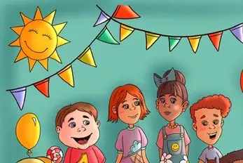 بازی فکری؛ باهوشا صف بکشن جلو و تو پایکوبی بچه ها شونه، بستنی و خط کش رو پیدا کنن