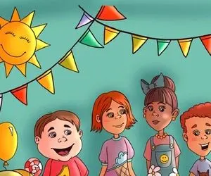 بازی فکری؛ باهوشا صف بکشن جلو و تو پایکوبی بچه ها شونه، بستنی و خط کش رو پیدا کنن