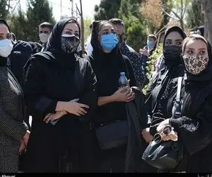 حضور مجریان معروف در مراسم خاکسپاری آزاده نامداری+عکس