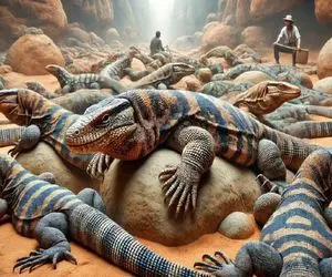 فرآوری کومودو؛ تخم کومودو تو آب راکد میکارن دباغی میکنن واسه کفش و گوشتش هم میشه کباب